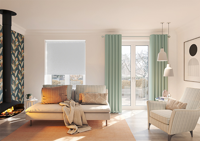 Jasmine (Blackout), Lily White - Roller Blind - Image 8